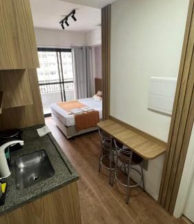 Central Zone Apartment | Studio 604 - Seu refúgio Urbano no Coração de São Paulo - Wifi, Vaga, Academia, Lavanderia, Mercado e Rooftop