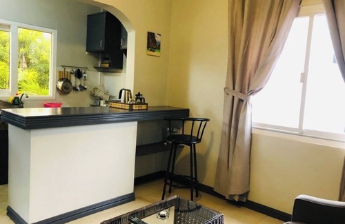 Puerto Galera Apartment | Studio apartment with pool and ocean views .