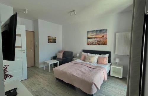 Bialoleka Apartment | Studio Apartment Raspberry by Galeria Północna