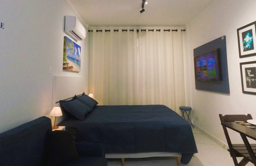 Jose Menino Apartment | Studio Confortável a Beira mar com Cozinha Completa e Estacionamento Privativo