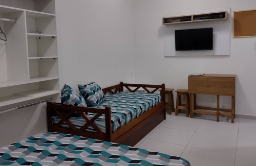 Ponta da Praia Apartment | Studio/kitnet with exit to Santos beach