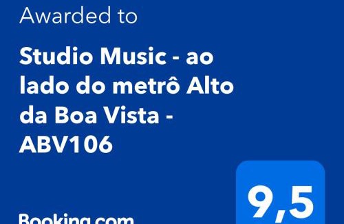 Santo Amaro Apartment | Studio Music - ao lado do metrô Alto da Boa Vista - ABV106