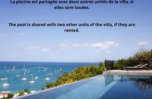 Grand Case Apartment | Studio Panoramic vue mer époustouflante et piscine à débordement