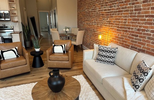 Warsaw Apartment | Stylish & Modern 2-Bdrm Apt in Downtown Warsaw featuring an urban rooftop deck.