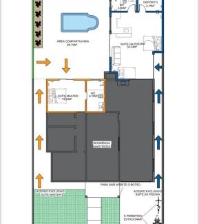 Frederico Westphalen Apartment | Suíte da piscina