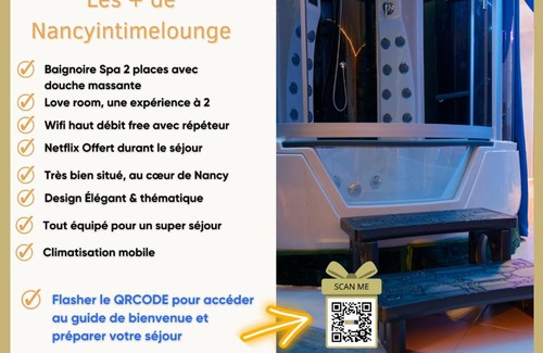 Saint Nicolas - Charles III - Ville vieille - Trois Maisons - Leopold Apartment | Suite La courtisane de Stanislas & Spa by NancyIntimeLounge