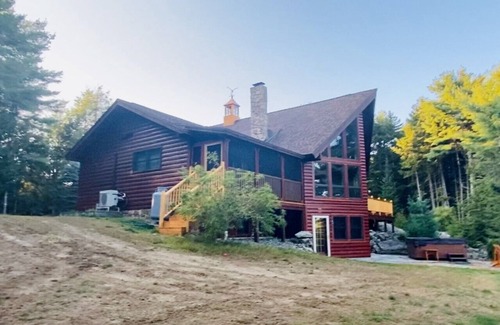 Wiscasset House | Summer & Fall availability! Private Coastal Log Cabin, view of the Maine Coast.