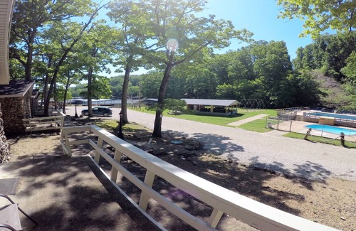 Sunrise Beach Cabin | Sunrise Shores Cabin #3 Lake Front with a POOL! + WOOF