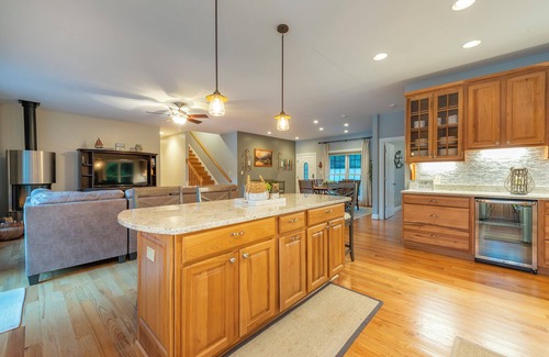 Forest Lake Heights House | Sunset Haven on Lake James | Private Dock, Fire Pit & Game Room!