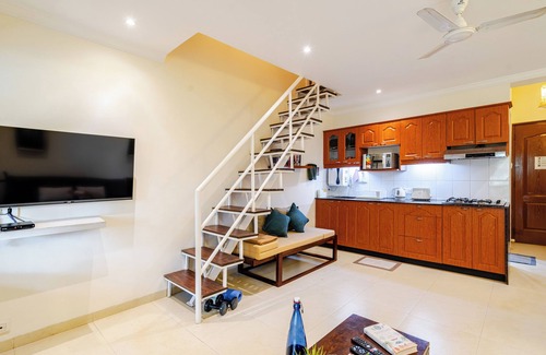 Arpora Apartment | Susegad Suites Goa - 1BHK Duplex Apartment, 2 Baths, WiFi Pool Riviera Hermitage