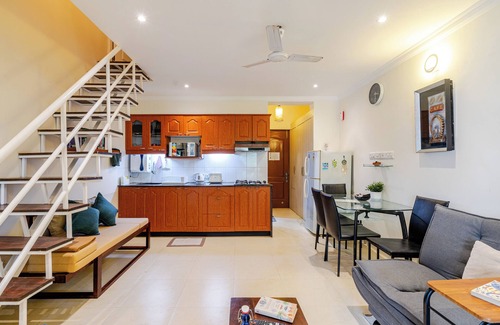 Arpora Apartment | Susegad Suites Goa - 1BHK Duplex Apartment, 2 Baths, WiFi Pool Riviera Hermitage