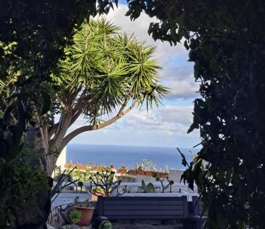 Santa Barbara Apartment | Tenerife apartment 100m2 CASA DE DON QUIJOTE with a terrace of 100m2 with a view of the ocean and Teide volcano and a garden of 600m2