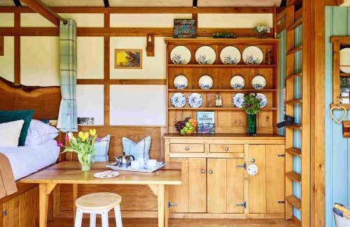 Trecastle Apartment | The Orient Express Shepherd's Hut with Hot Tub