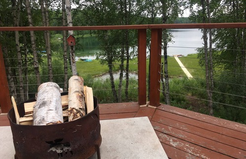 Susitna North House | The Rusty Salmon Lake House with Deck, Dock, Canoe and Kayaks
