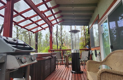 Fern Forest Cabin | tiny home 6 w/private hot tub surrounded by nature near Volcano National Park