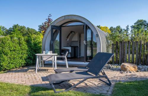 Dalerveen Ski Chalet | Tiny Natuurlodge Graspieper met vrij uitzicht over landerijen