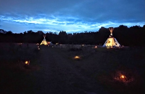Lewisburg Cabin | Tipi Creek Glamping With Hot Tub