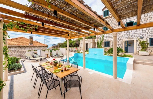 Lopud Island Villa | Traditional island villa with panoramic views, pool, sauna and alfresco dining