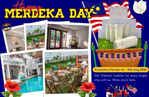 Malaysian Police Training Centre Villa | Tropical Bliss Luxe 5BR 30Pax Private Pool Villa KL by Verano