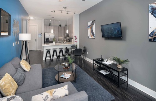 Third Ward Apartment | Uptown 3rd Ward | Luxury Apt | City Skyline View