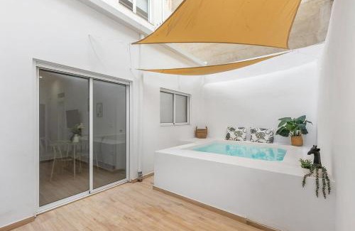Sant Blai Apartment | Urban Chic Oasis with AC, Private Pool and Wifi