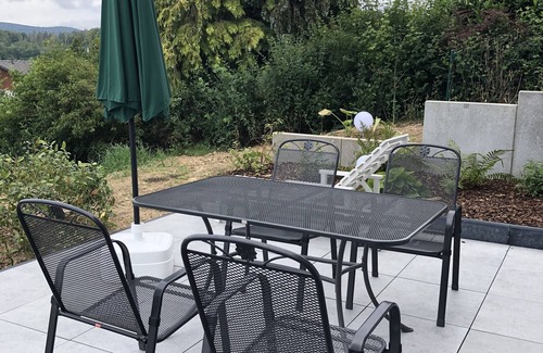 Reinhardshausen Apartment | Vacation apartment with distant views and sunset from your own terrace.