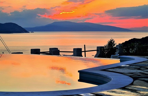 Xanthi Region Villa | Villa CAMELIA+VERONICA -Panoramic pool- Sea access-Privileged view of the Egean.