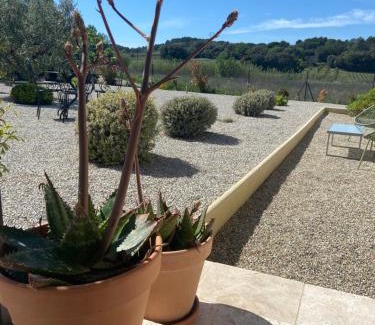 Mondragon Villa | Villa climatisée avec piscine CHAUFFÉE au cœur du massif d'Uchaux , calme absolu !