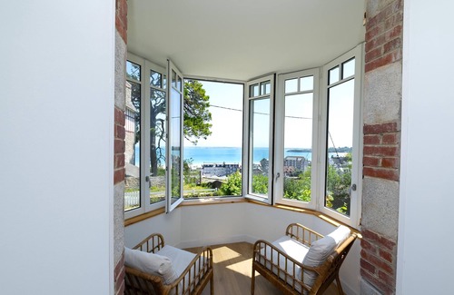 Pleherel-Plage-Vieux-Bourg Villa | VILLA KER JEAN, 8 PERSONS, SEA VIEW, 5 MINUTES WALK FROM THE BEACH, SWIMMING POOL