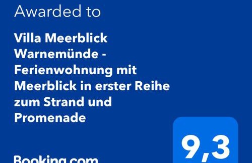 Warnemuende Apartment | Villa Meerblick Warnemünde - Ferienwohnung mit Meerblick in erster Reihe zum Strand und Promenade