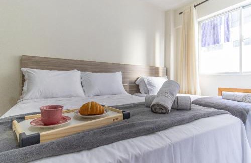 Centro Apartment | VNZ42B - Climatizado, Quadra Mar, Garagem, Wi-Fi