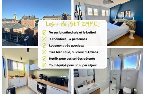 Amiens Apartment | Vue Cathédrale, Beffroi, Netflix en Hyper Centre