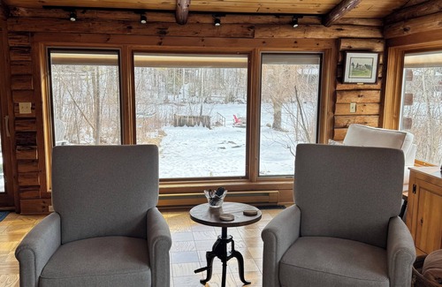 West Stockbridge House | Water front log cabin next to Tanglewood