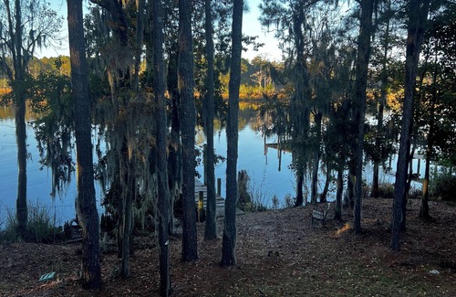 Fairfield Harbour House | Waterfront home with dock and community boat ramp and HUGE screened in porch.