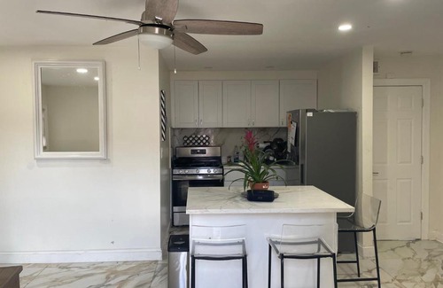 Copiague House | waterside studio plus 2 master bedroom 1full bathroom back entrance beach view canal docks Wifi code