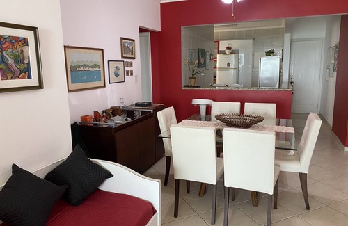 Canto do Forte Apartment | Wonderful Apt with Gourmet Balcony Facing the Beach and Sea Views