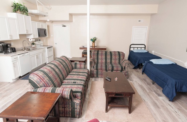 2 Bed, 1 Bath, Ground Floor, Sleeps 7, Loft Style Open Concept Apartment