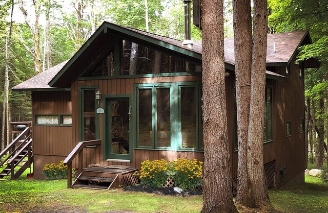 3-Acres Adirondack Cabin: private beach, sauna room, pool table