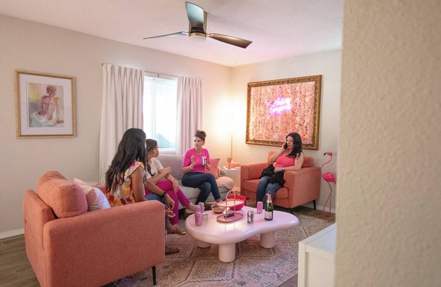 50 Shades of Pink+Hot Tub!