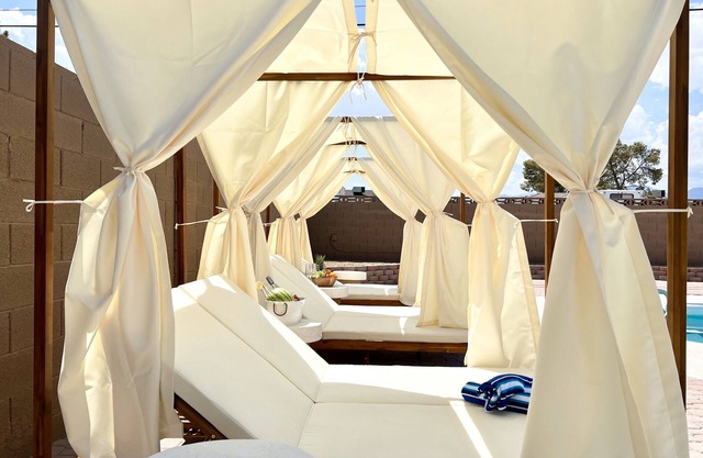 7x4 Oasis with heated pool + spa + outdoor living + lots of parking