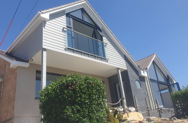 A large split level property with stunning across Woolacombe Bay