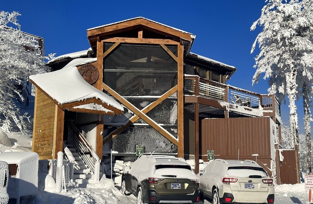 A TRUE slope side ski in ski out cabin with amazing views.