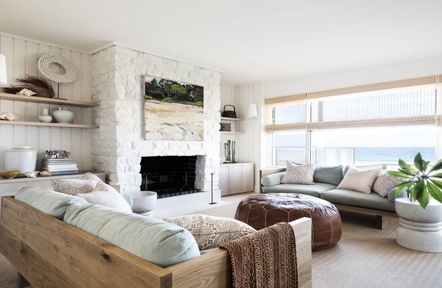 Absolute beachfront home with log fire