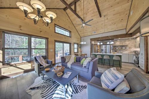 Airy Ellijay Home with Spacious Creekside Deck!