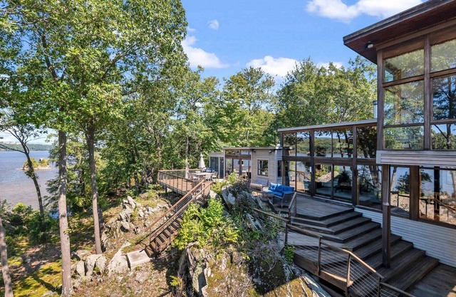 Amazing Hudson Valley House Nestled in the Cliffs Along the Hudson River...