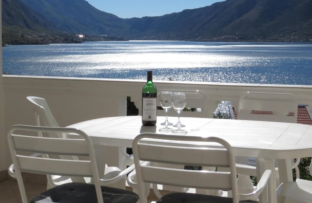 Amazing views over Bay of Kotor from Freya's Apartment, Orahovac