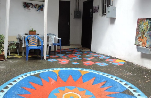 Apartment at sunny yard