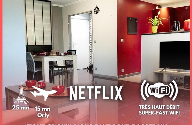 Appartement located at 15 mn from Paris & Orly