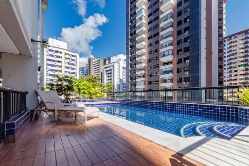 Apt completo com Piscina e Climatização na Pituba - sem garagem