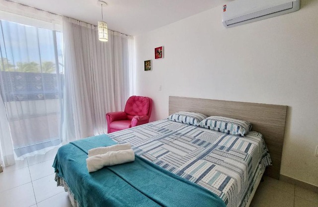 Areias do Mar 2 Quartos, AR na Sala + Terraço